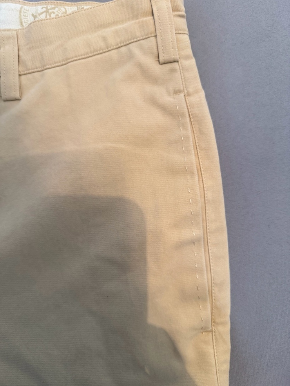 Nat Nast Men's Size 34 Beige Flat-Front Cotton Shorts - Picture 2 of 13